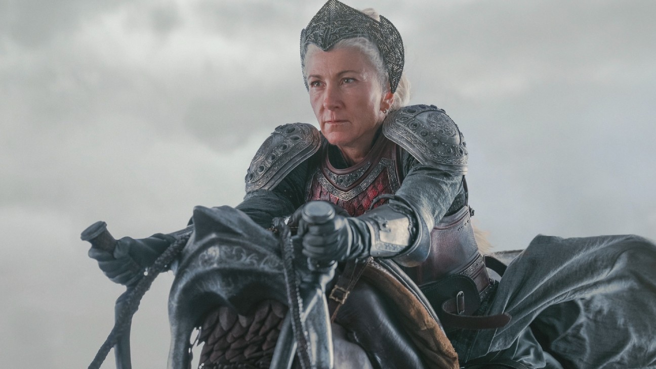 Eve Best as Rhaenys Targaryen in House of the Dragon season 2